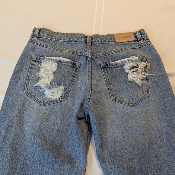 Retrofete Size 26 Distressed Medium Wash Jeans - Picture 12 of 14